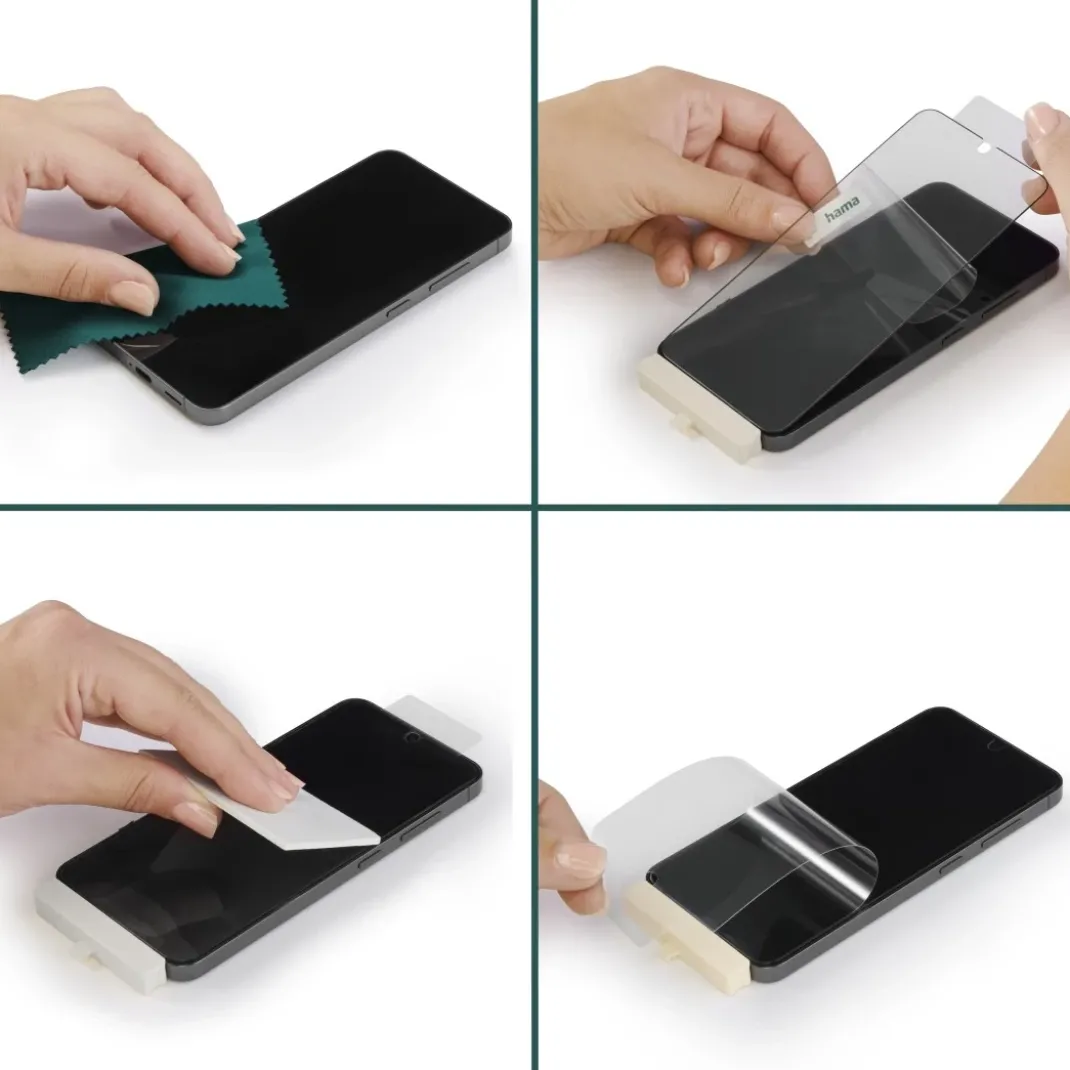 Handy-Schutzglas "Super Hybrid" für Samsung Galaxy A56 5G, Montagehilfe