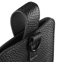 Handytasche, universal, für Handys mit 16,0x8,9x1,2 cm, Kunstleder, Schwarz