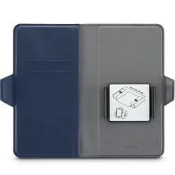 Handytasche, Universal, für Handygröße 7,5 x 15,3 cm, 3 Fächer, Blau