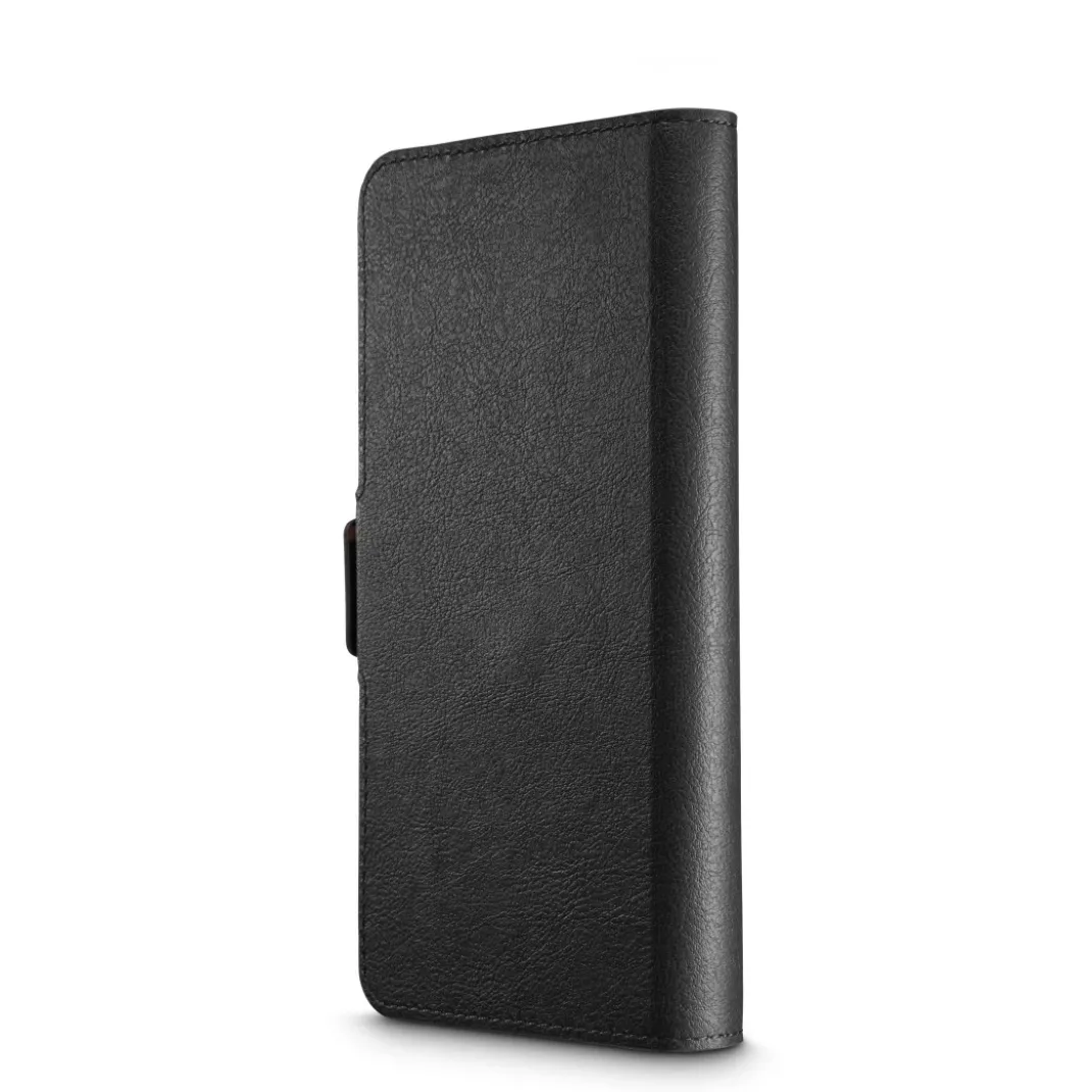 Handytasche, Universal, für Handygröße 7,5 x 15,3 cm, 3 Fächer, Schwarz