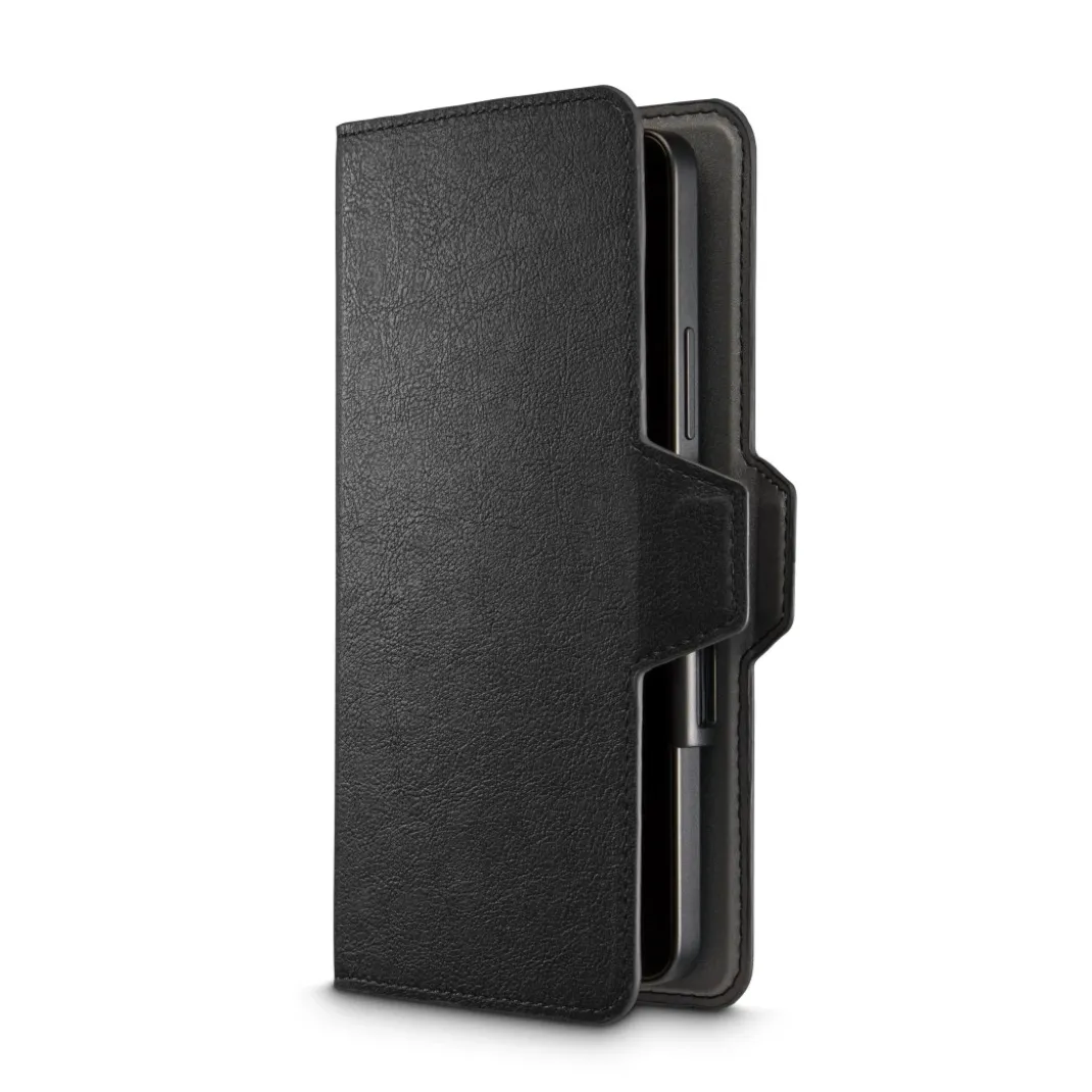 Handytasche, Universal, für Handygröße 7,5 x 15,3 cm, 3 Fächer, Schwarz
