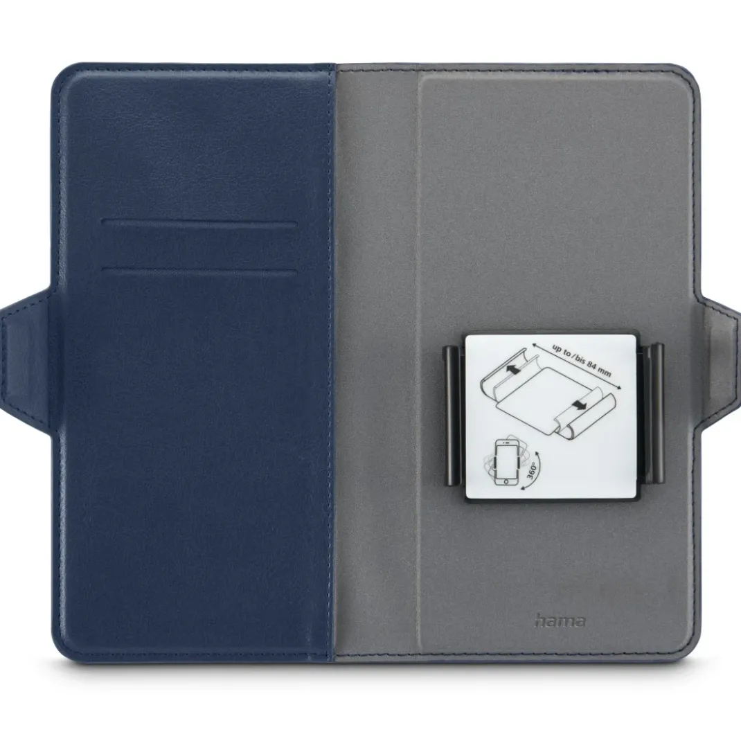 Handytasche, Universal, für Handygröße 8,0 x 17,0 cm, 3 Fächer, Blau