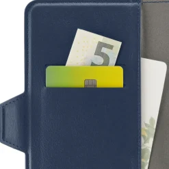 Handytasche, Universal, für Handygröße 8,0 x 17,0 cm, 3 Fächer, Blau