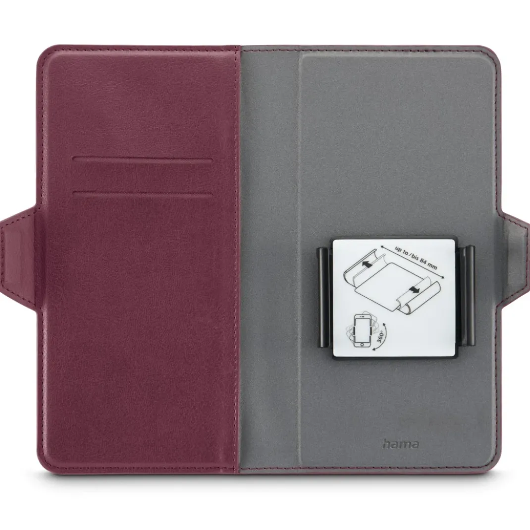 Handytasche, Universal, für Handygröße 8,0 x 17,0 cm, 3 Fächer, Rot
