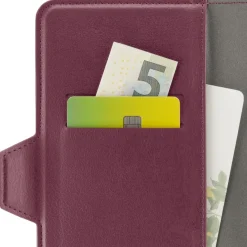 Handytasche, Universal, für Handygröße 7,5 x 15,3 cm, 3 Fächer, Rot