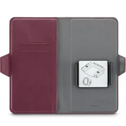Handytasche, Universal, für Handygröße 7,5 x 15,3 cm, 3 Fächer, Rot
