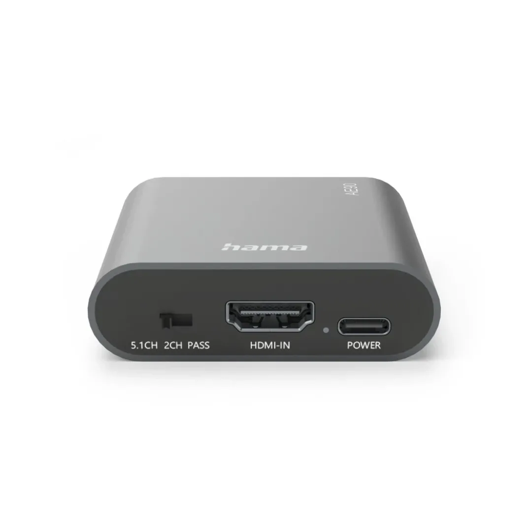 HDMI-Audio-Extractor "AE90", HDMI™ zu Audio, Toslink, 3,5-mm-Klinke, Silber