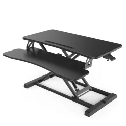 Höhenverstellbarer Schreibtischaufsatz, 80 x 40 cm, Schwarz