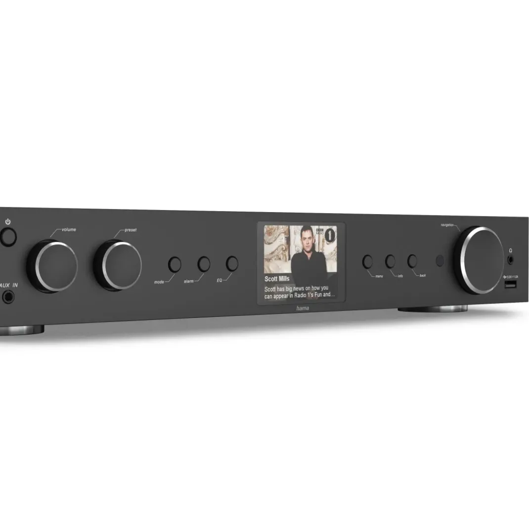 HiFi-Tuner "DIT2105", DAB+ / Internetradio / Bluetooth® RX/TX, App, Schwarz