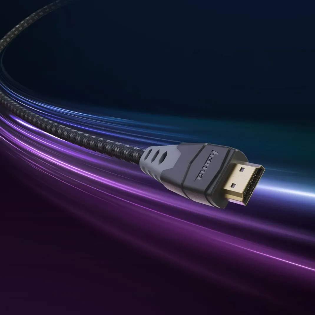 High Speed HDMI™-Kabel, St.-St., 8K, Ethernet, Gewebe, vergoldet, 1,5 m