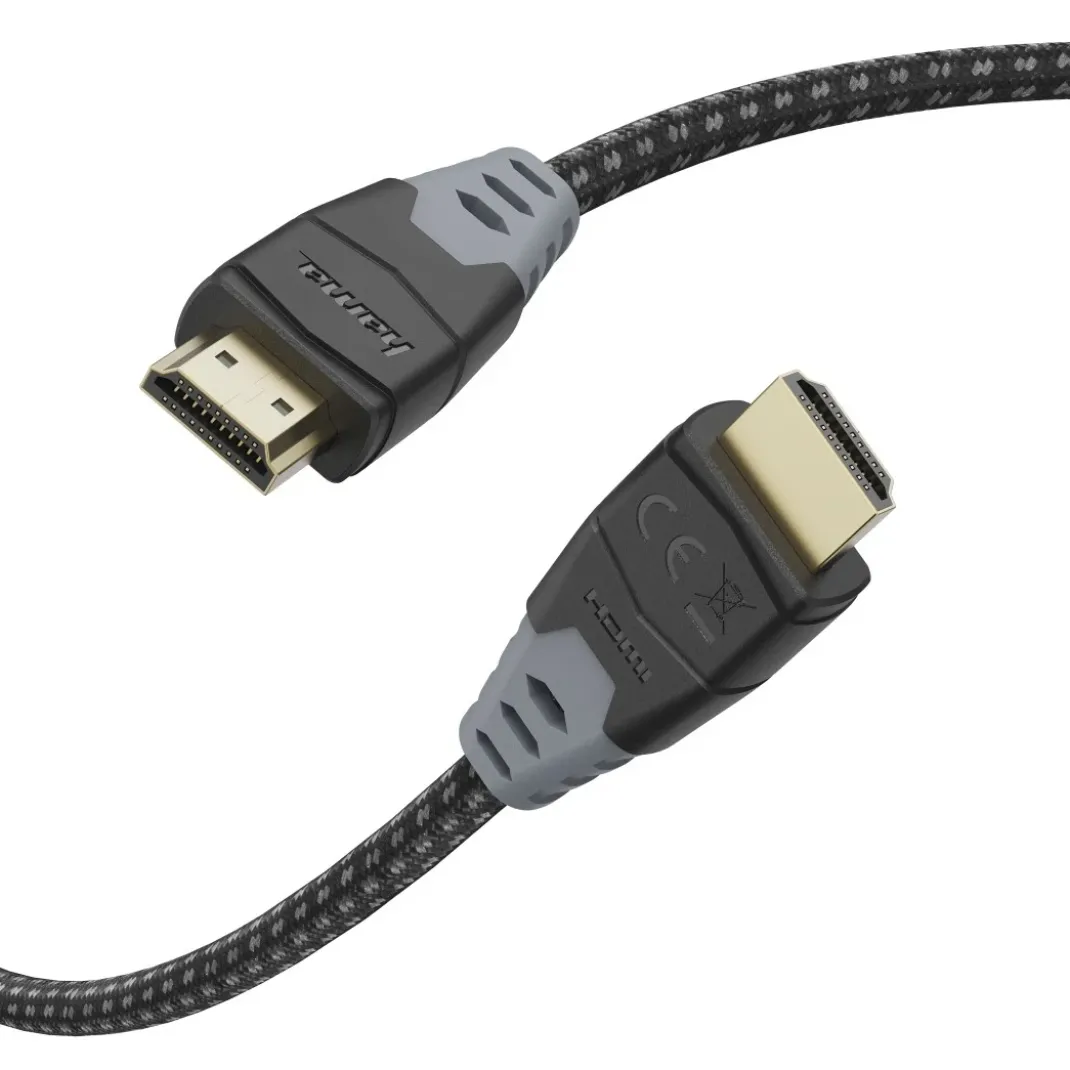 High Speed HDMI™-Kabel, St.-St., 8K, Ethernet, Gewebe, vergoldet, 1,5 m