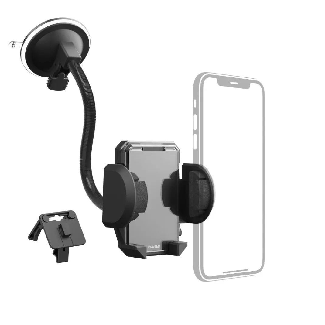 2in1 Auto-Handyhalterung Set "Multi" f. Lüftung / Scheibe, 360 Grad drehbar