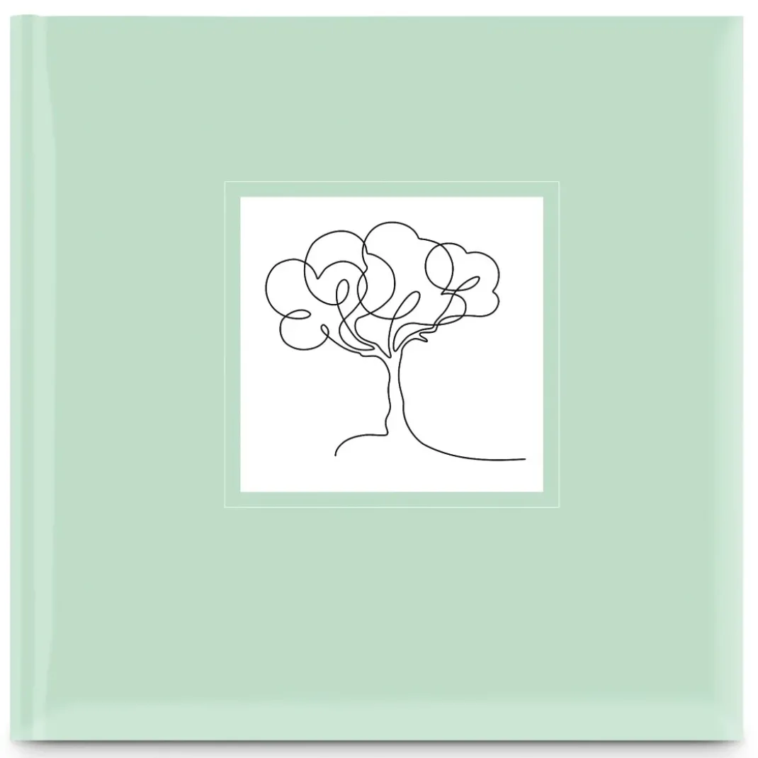 Jumbo-Album "Colorful Lineart", 30x30 cm, 80 weiße Seiten, Grün
