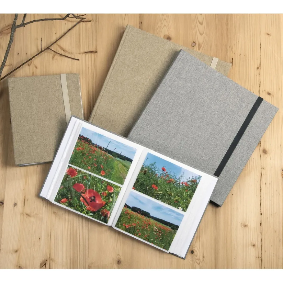 Jumbo-Album "Tessuto", 30x30 cm, 60 weiße Seiten, Beige