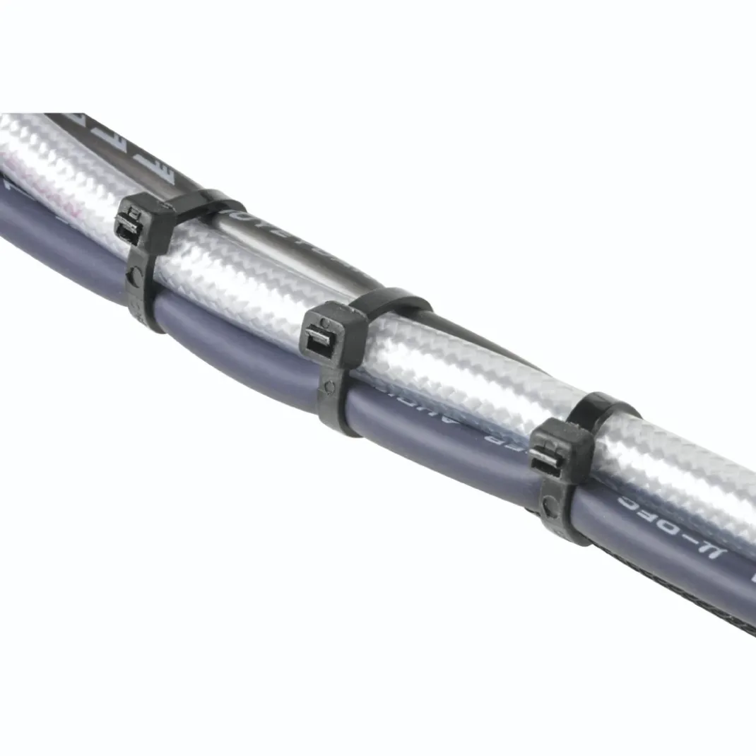Kabelbinder-Set, 2,5 x 100/150/200 mm, Schwarz, 150 Stück