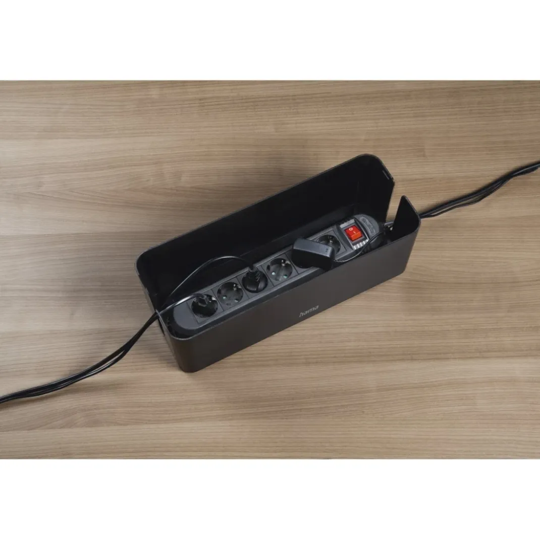 Kabelbox "Maxi", für Steckdosenleiste, 40,6 x 15,6 x 13,5 cm, Schwarz