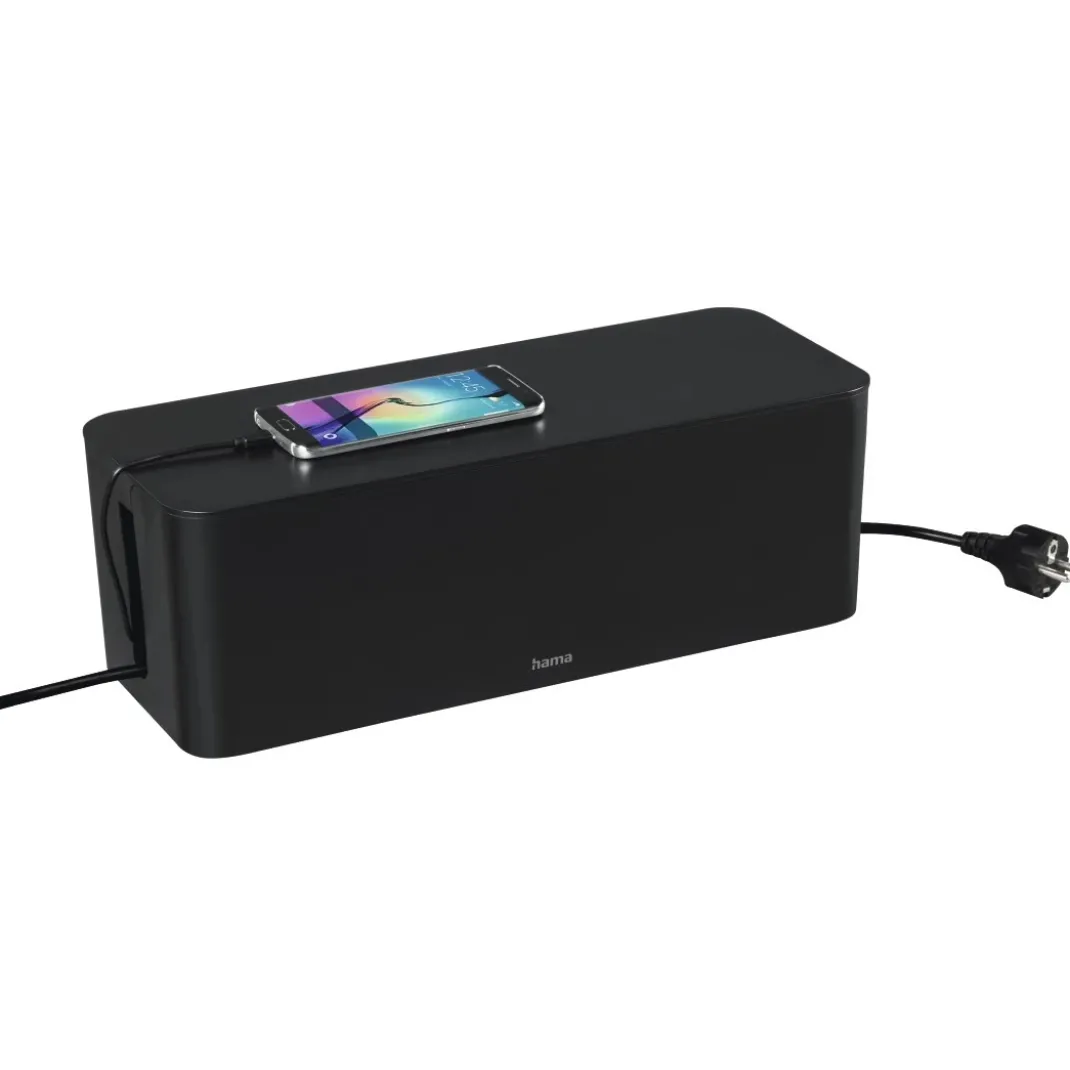 Kabelbox "Maxi", für Steckdosenleiste, 40,6 x 15,6 x 13,5 cm, Schwarz