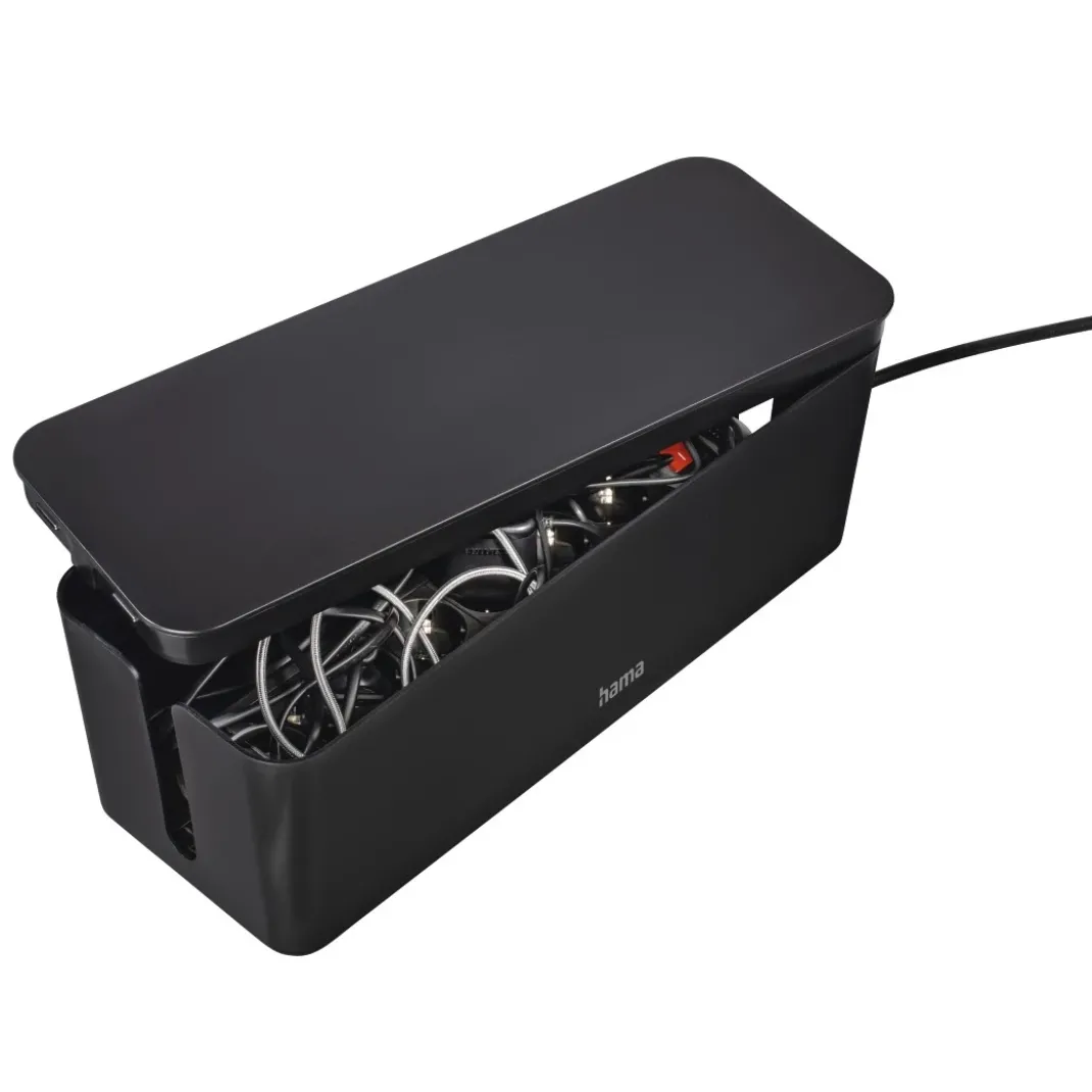 Kabelbox "Maxi", für Steckdosenleiste, 40,6 x 15,6 x 13,5 cm, Schwarz