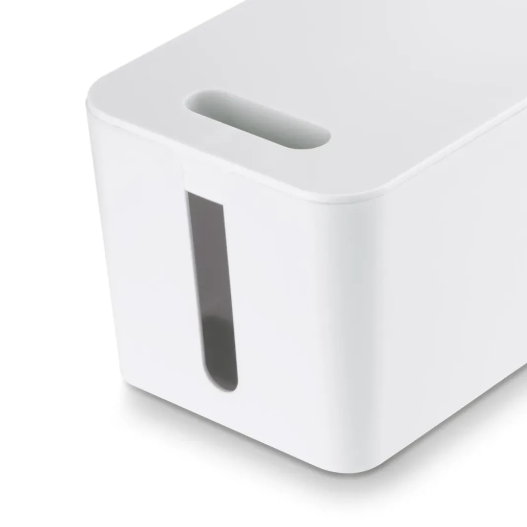 Kabelbox "Maxi", integr. Kabelführung im Deckel, 40,0x15,5x13,8 cm, Weiß