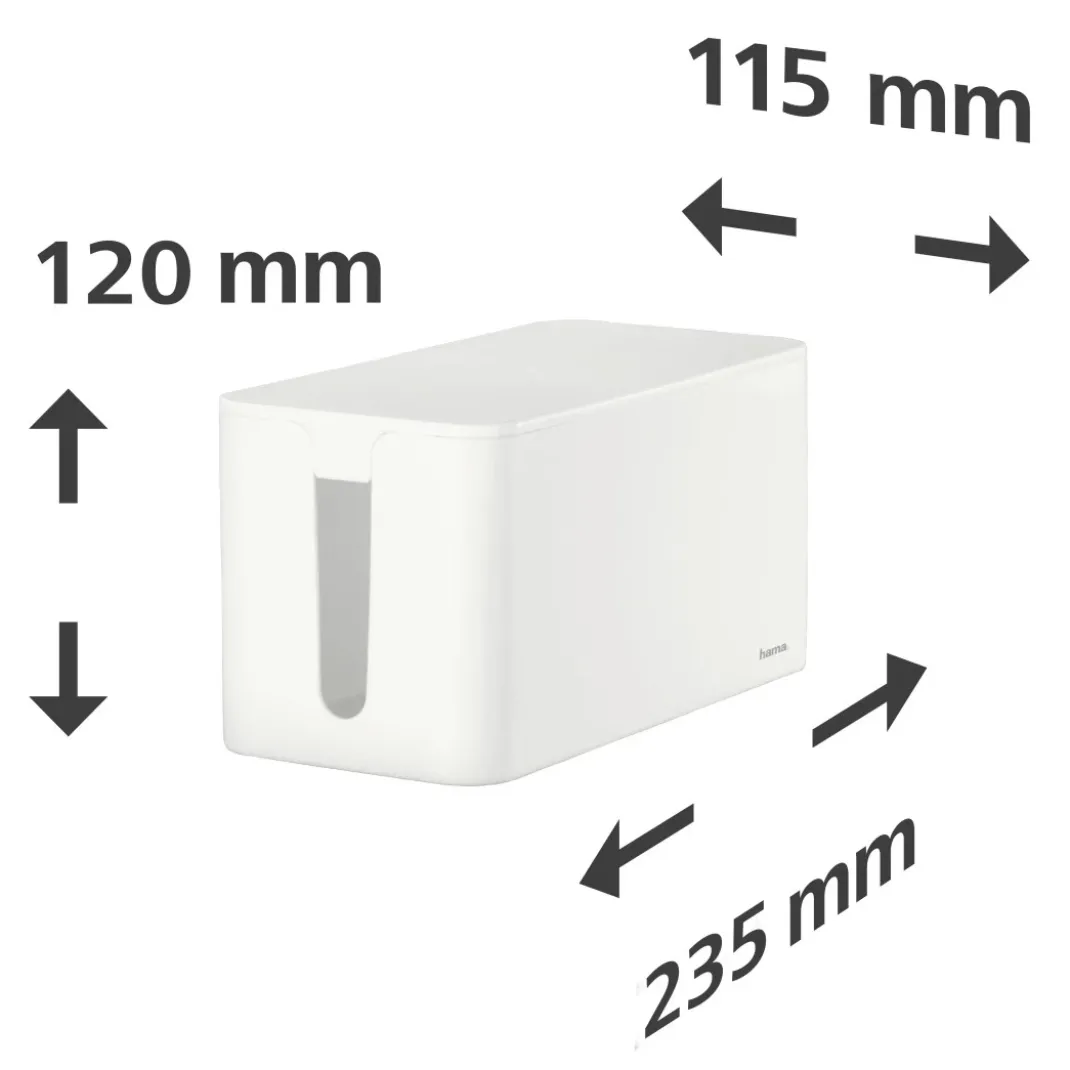 Kabelbox "Mini", für Steckdosenleiste, 23,5 x 11,5 x 12, Weiß