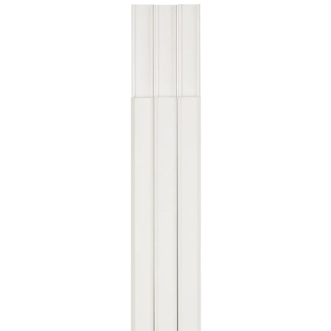 Kabelkanal, 3 Stück, selbstklebend, eckig, 100 x 2,1 x 1 cm, PVC, Weiß