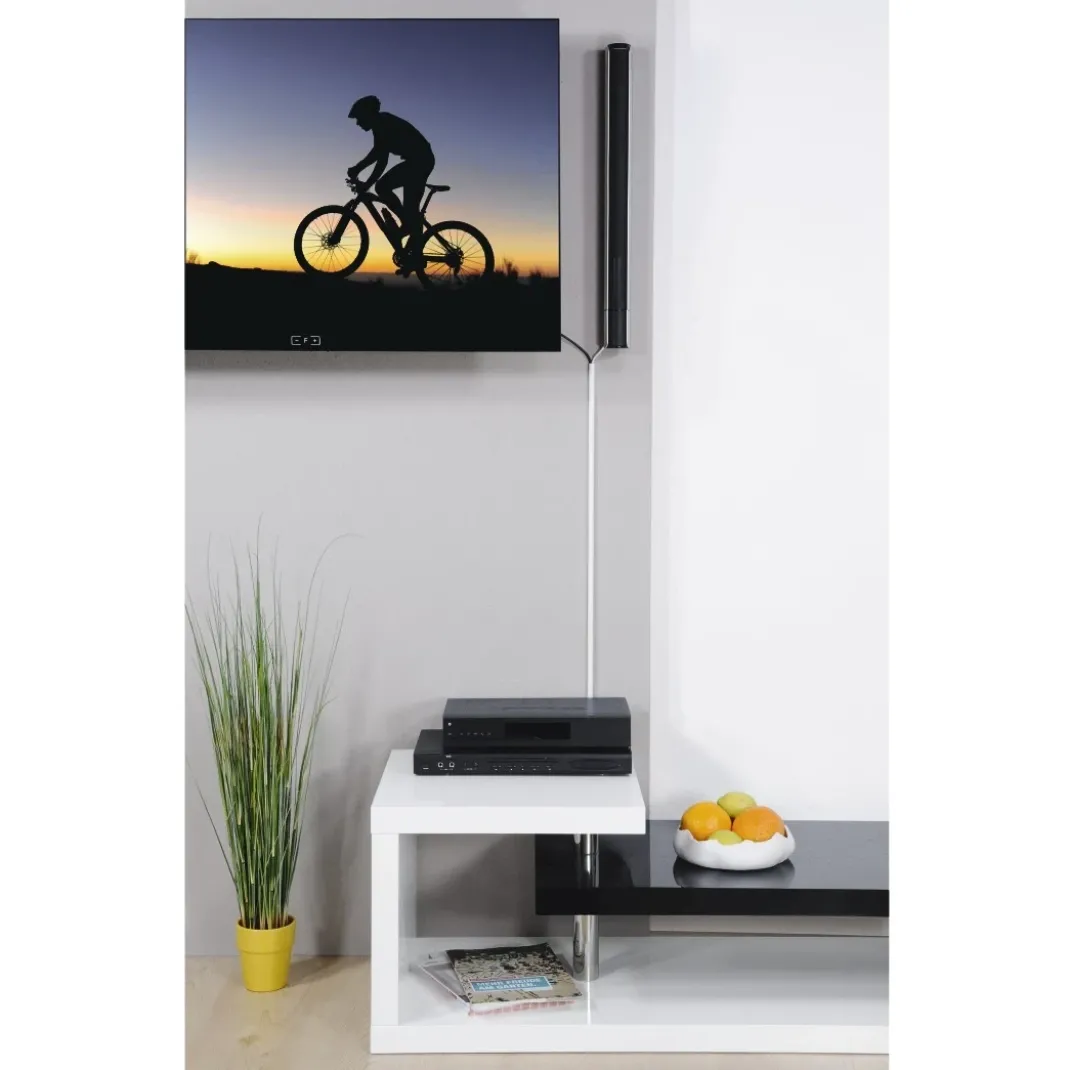 Kabelkanal, 4 Stück, selbstklebend, halbrund, 100 x 1,1 x 1 cm, PVC, Weiß