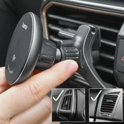 Kabelloses Qi2-Ladegerät, induktives Schnellladen im Auto, 15 W, Schwarz