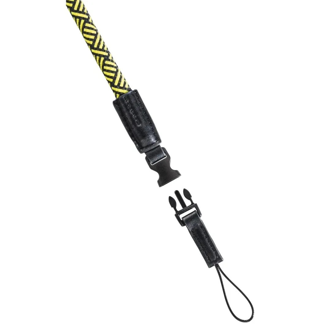 Kameragurt "Braid 120", Schnellverschluss, Länge 120 cm, Schwarz/Gelb