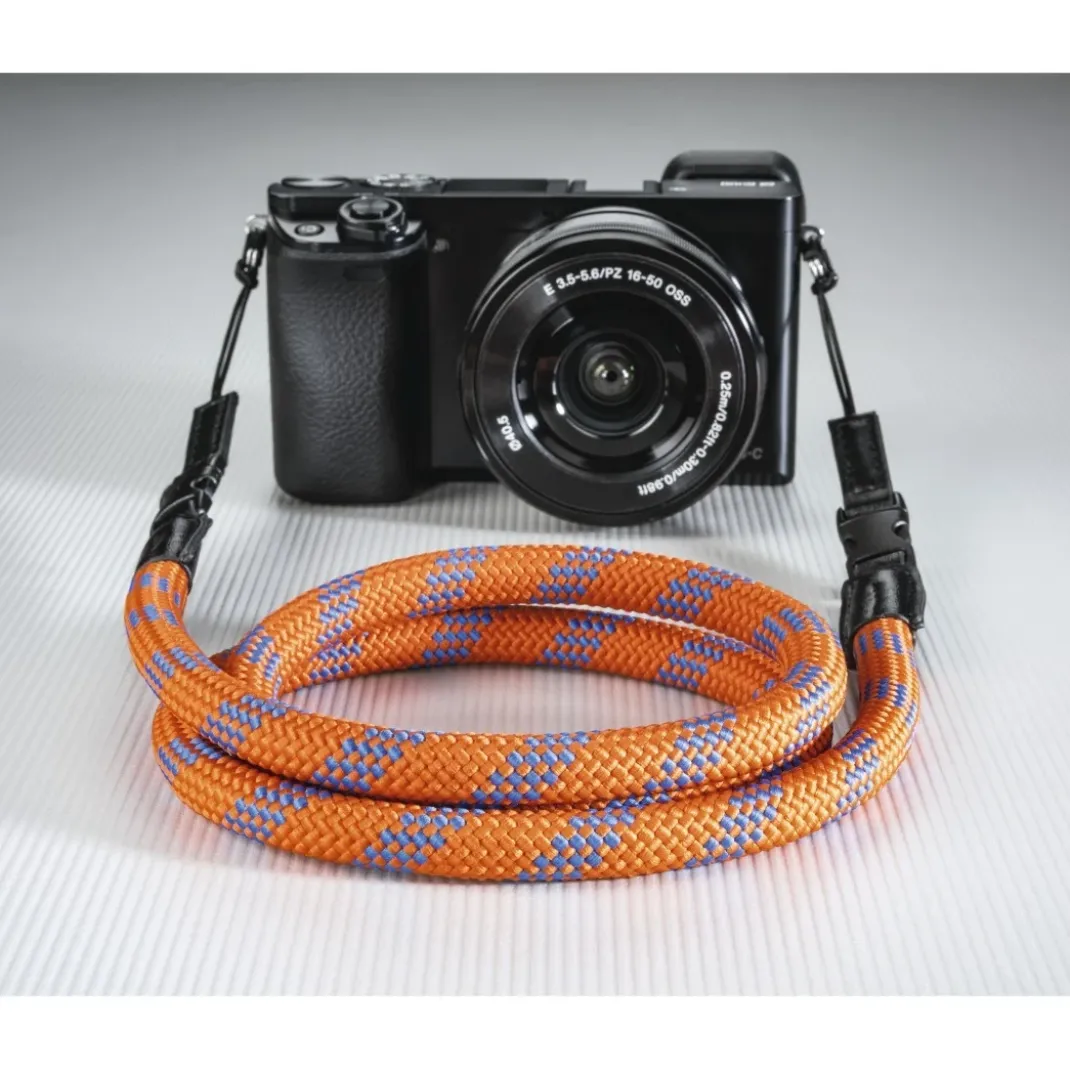 Kameragurt "Braid 120", Schnellverschluss, Länge 120 cm, Orange/Blau
