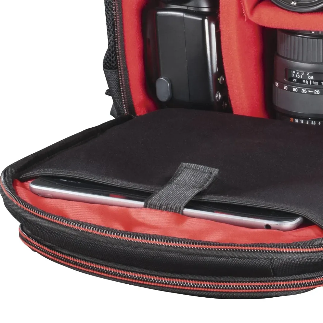 Kamera-Rucksack "Miami", 150, Schwarz/Rot