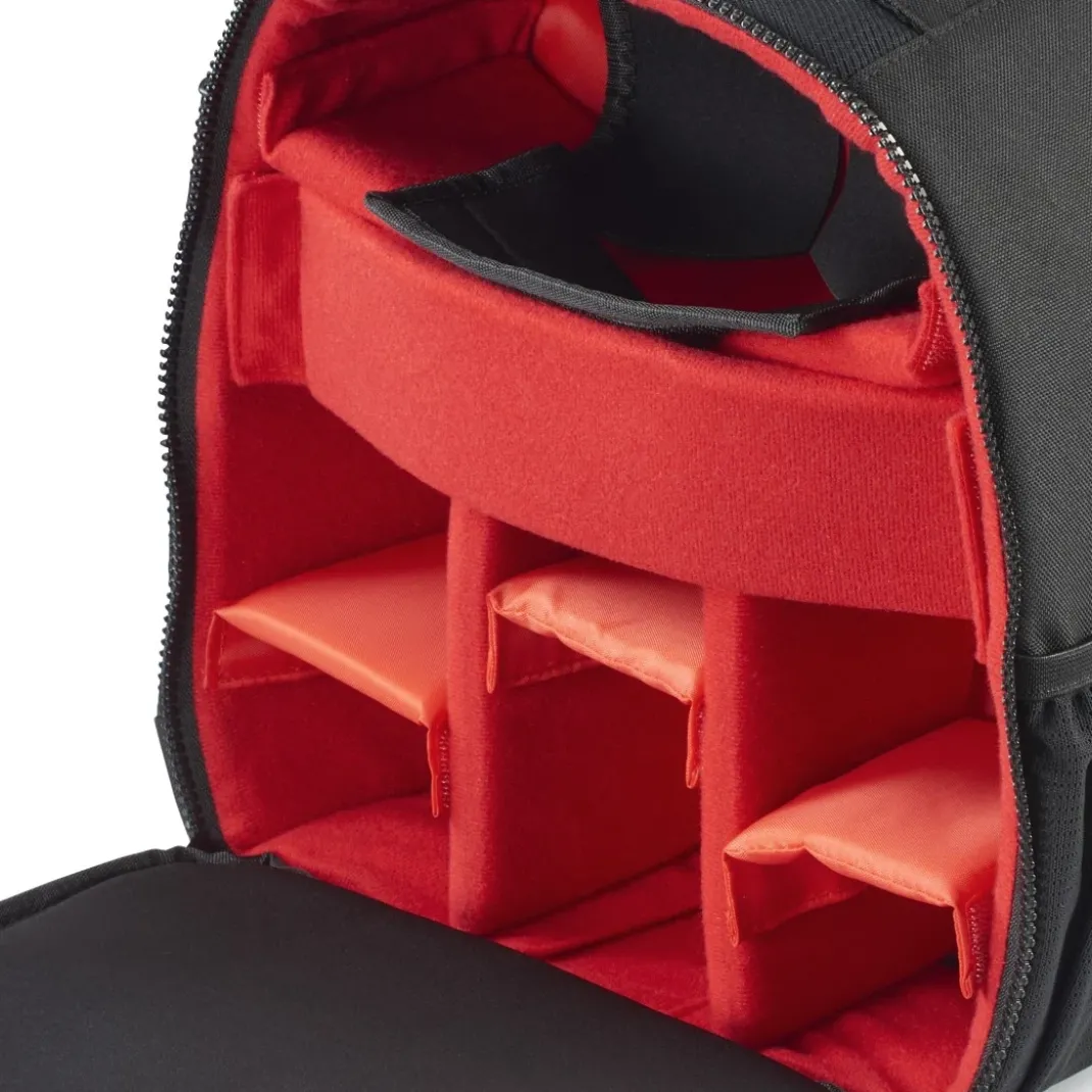 Kamera-Rucksack "Ohio", 150, Schwarz/Rot