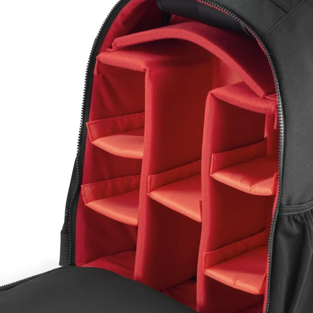 Kamera-Rucksack "Ohio", 190, Schwarz/Rot