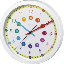 Kinder-Wanduhr "Easy Learning", Durchmesser 30 cm, geräuscharm