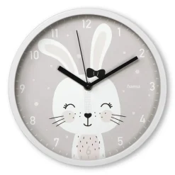 Kinder-Wanduhr "Maui", ohne Ticken, für Kinderzimmer, analog, Ø 25 cm