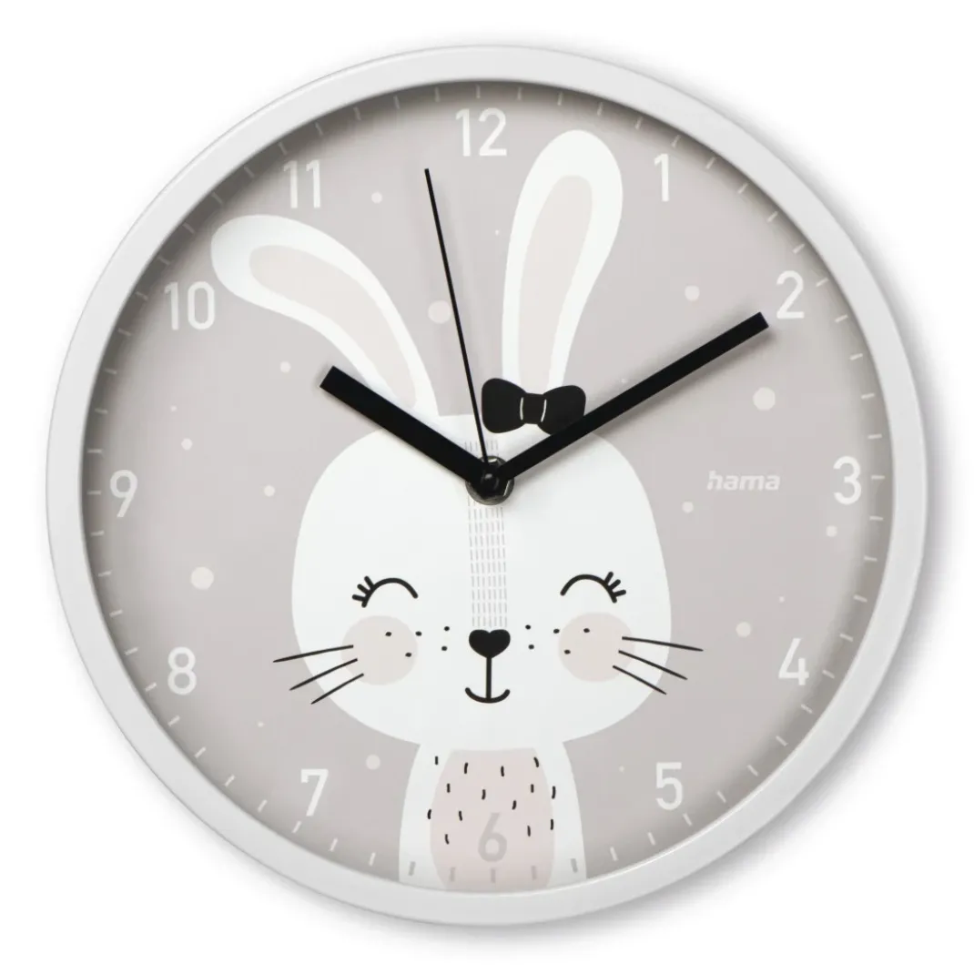 Kinder-Wanduhr "Maui", ohne Ticken, für Kinderzimmer, analog, Ø 25 cm