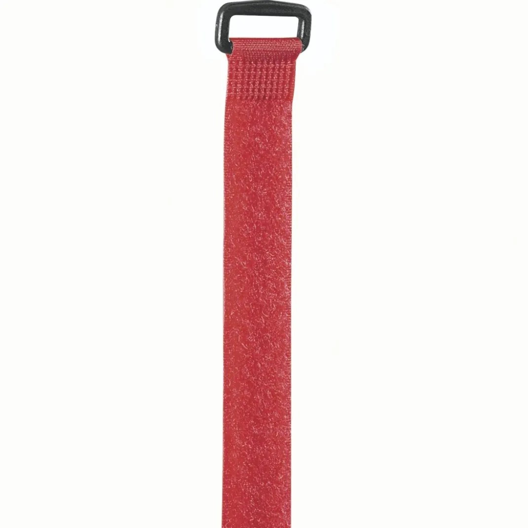 Klett-Kabelbinder mit Öse, wiederverwendbar, 20 x 250 mm, farbig, 9 Stück