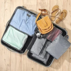 Koffer-Organizer-Set, 7-teilig, Grau
