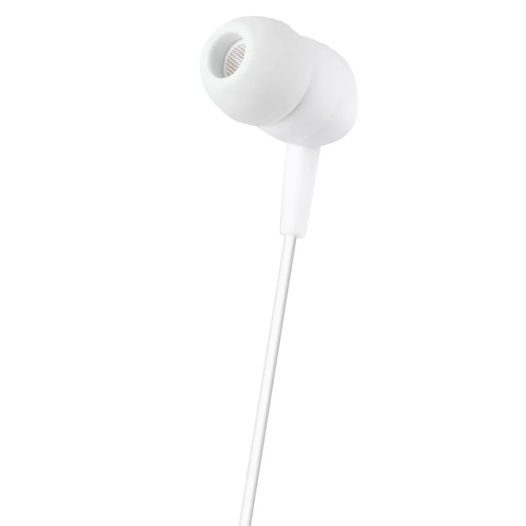 Kopfhörer "Basic4Phone", In-Ear, Mikrofon, Kabelknickschutz, Weiß