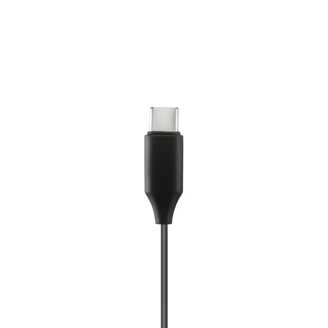 Kopfhörer "Calm", In-Ear, Mikrofon, Kabelknickschutz, USB-C, Schwarz