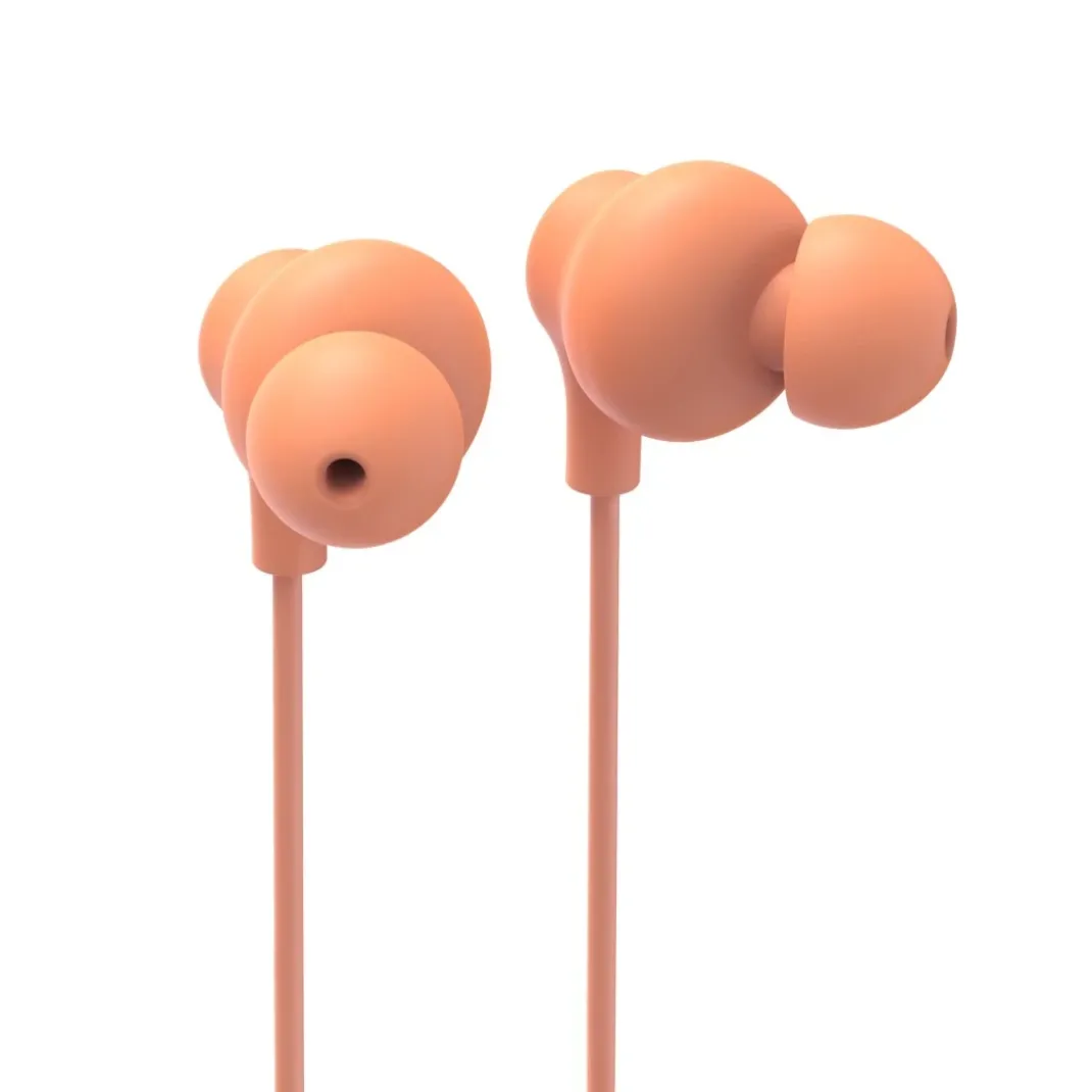 Kopfhörer "Curly", In-Ear, Mikrofon, Kabelknickschutz, USB-C, Orange