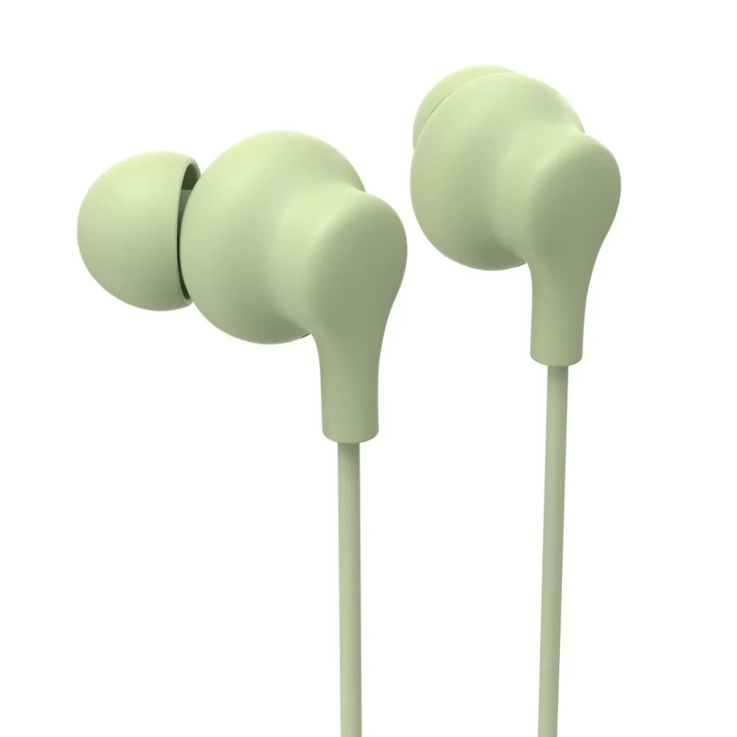 Kopfhörer "Curly", In-Ear, Mikrofon, Kabelknickschutz, USB-C, Grün
