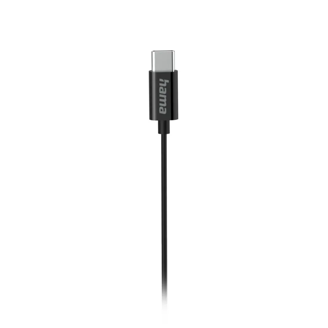 Kopfhörer "Curly", In-Ear, Mikrofon, Kabelknickschutz, USB-C, Schwarz