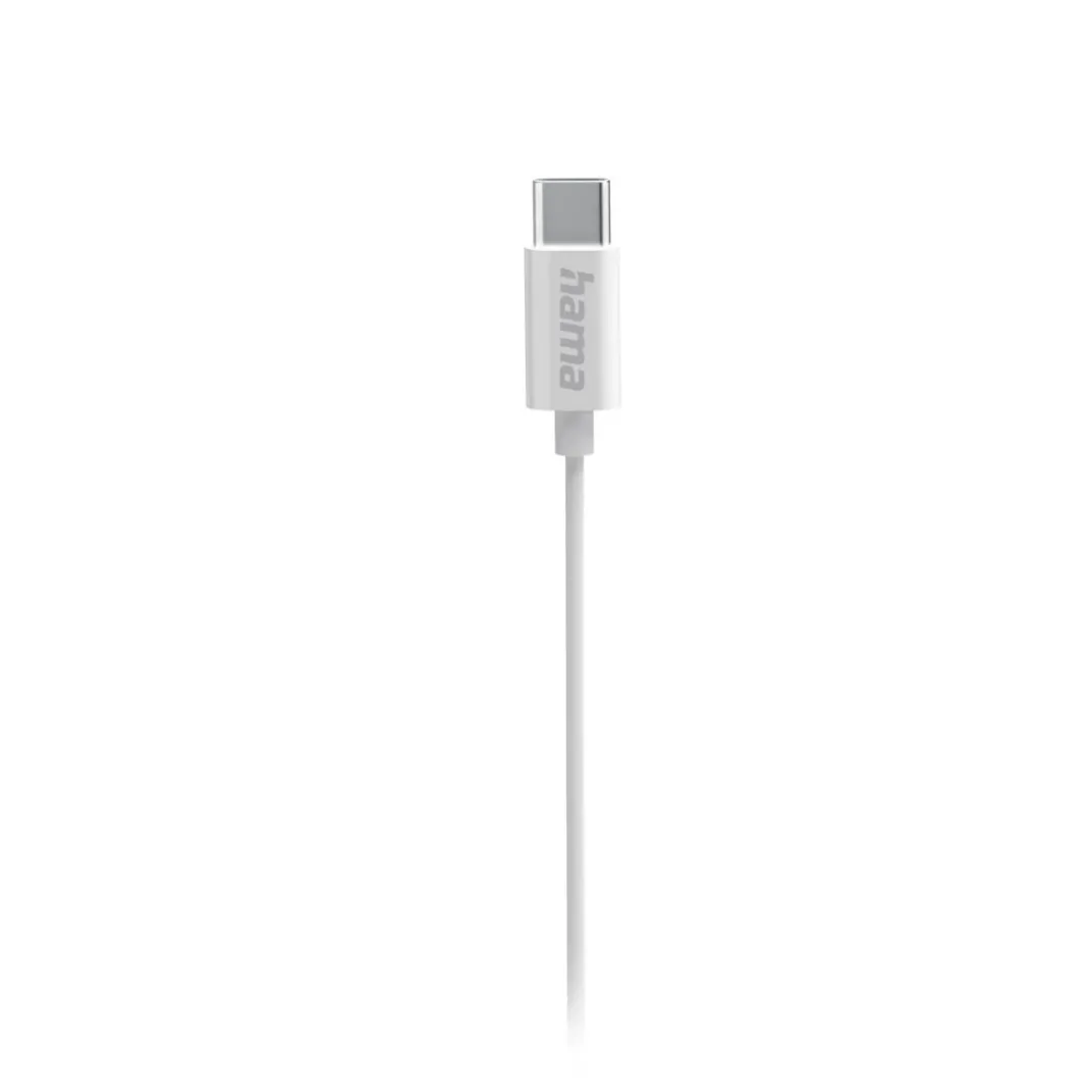 Kopfhörer "Curly", In-Ear, Mikrofon, Kabelknickschutz, USB-C, Weiß