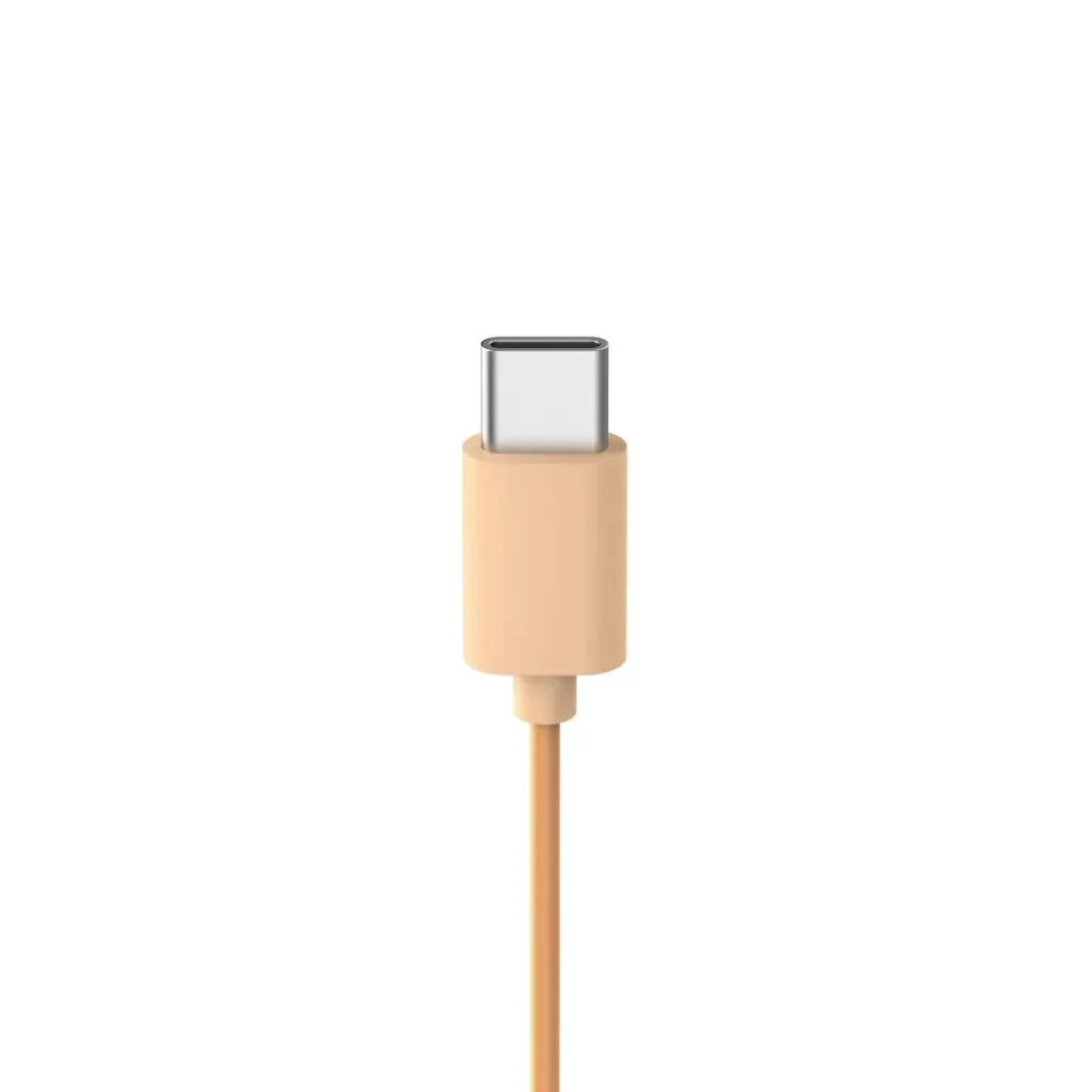 Kopfhörer "Fun C", On-Ear, Mikrofon, einseitige Kabelführung, USB-C, Orange
