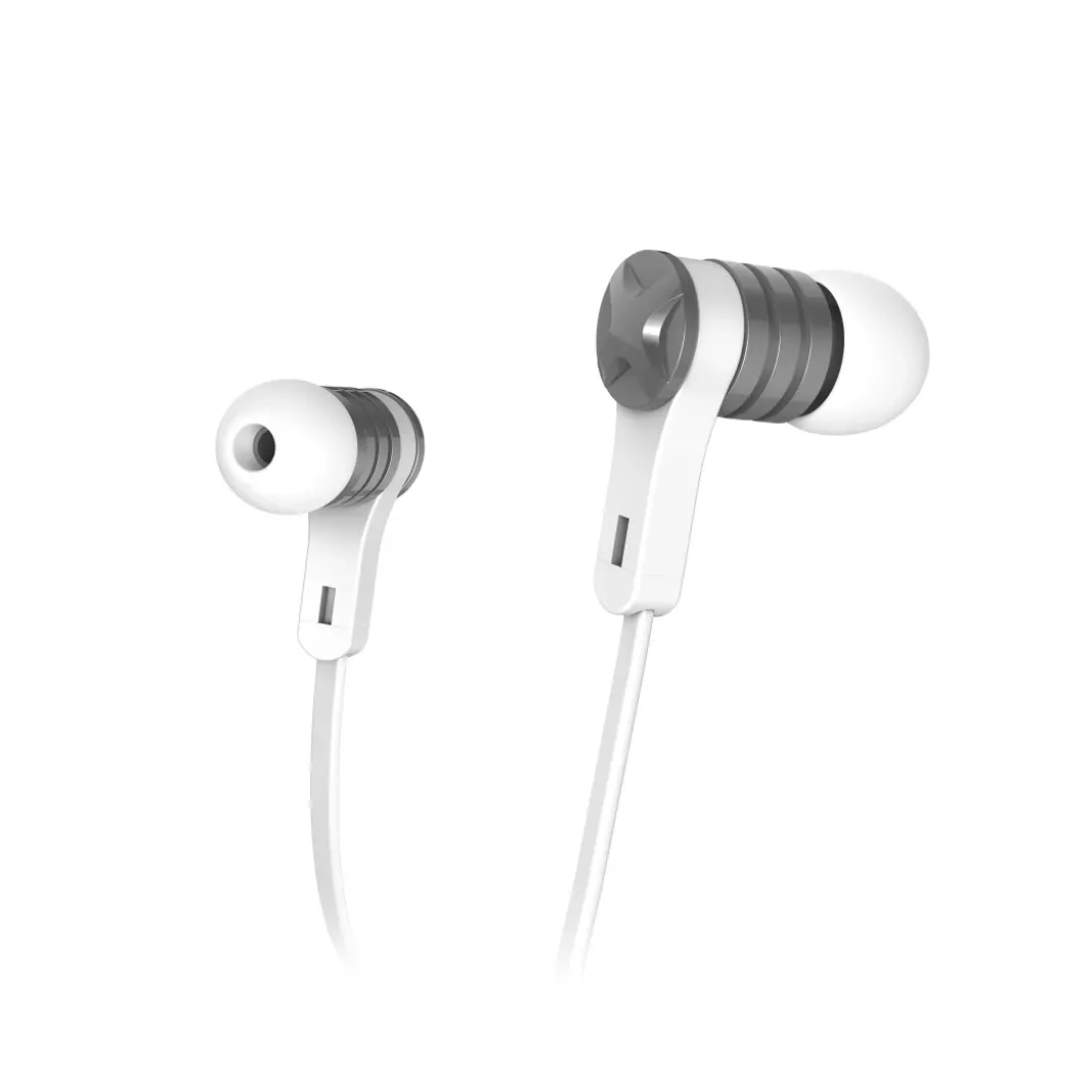 Kopfhörer "Intense", In-Ear, Mikrofon, Flachbandkabel, Weiß