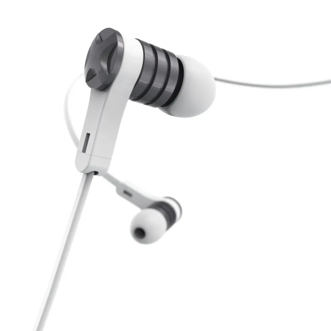 Kopfhörer "Intense", In-Ear, Mikrofon, Flachbandkabel, Weiß