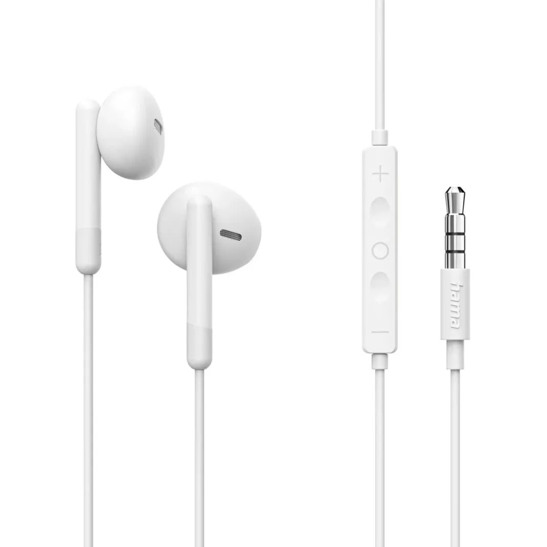 Kopfhörer "Noble", Earbuds, Mikrofon, Kabelknickschutz, 3,5-mm-Klinke, Weiß