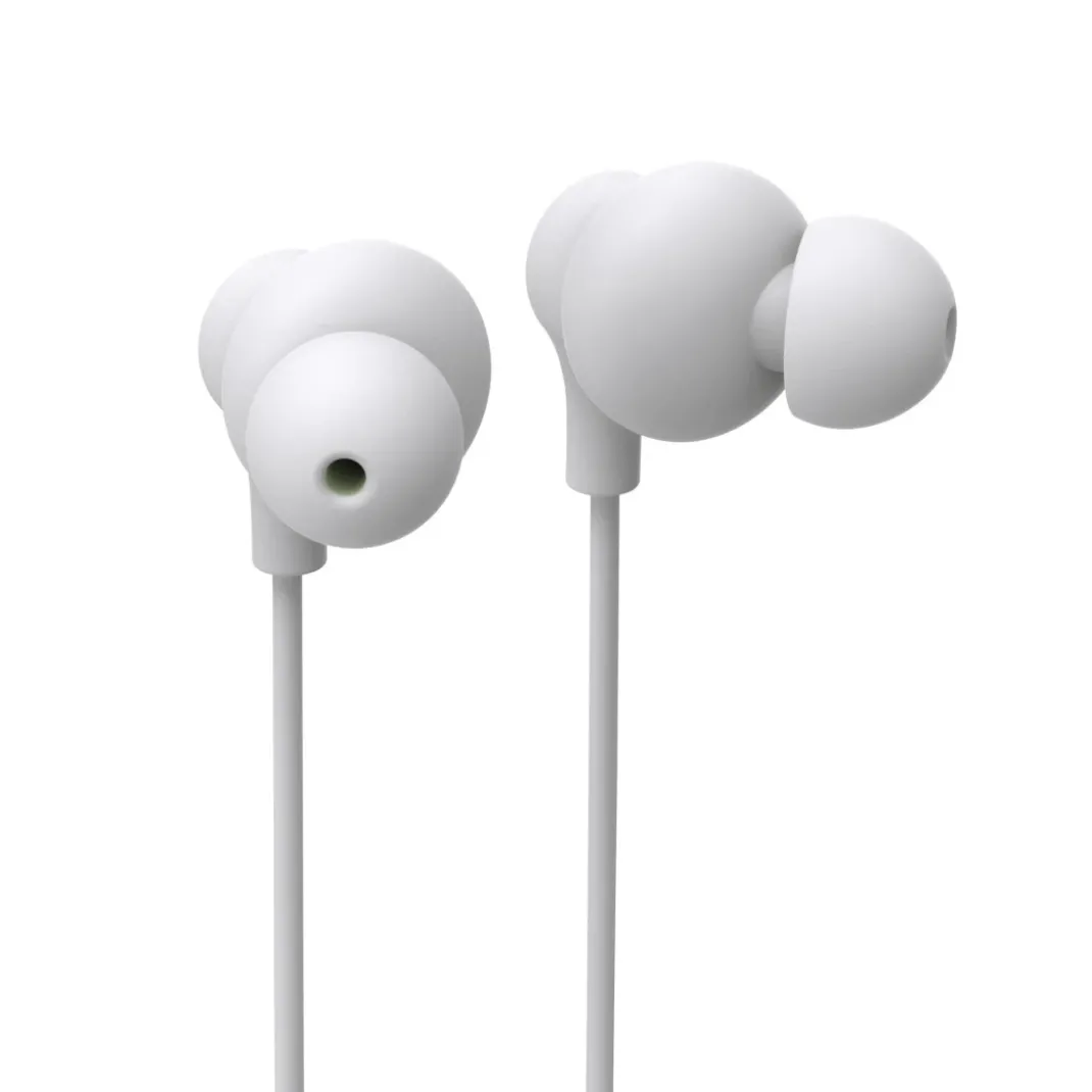 Kopfhörer "Popply", In-Ear, Mikrofon, Kabelknickschutz, 3,5 mm, Weiß