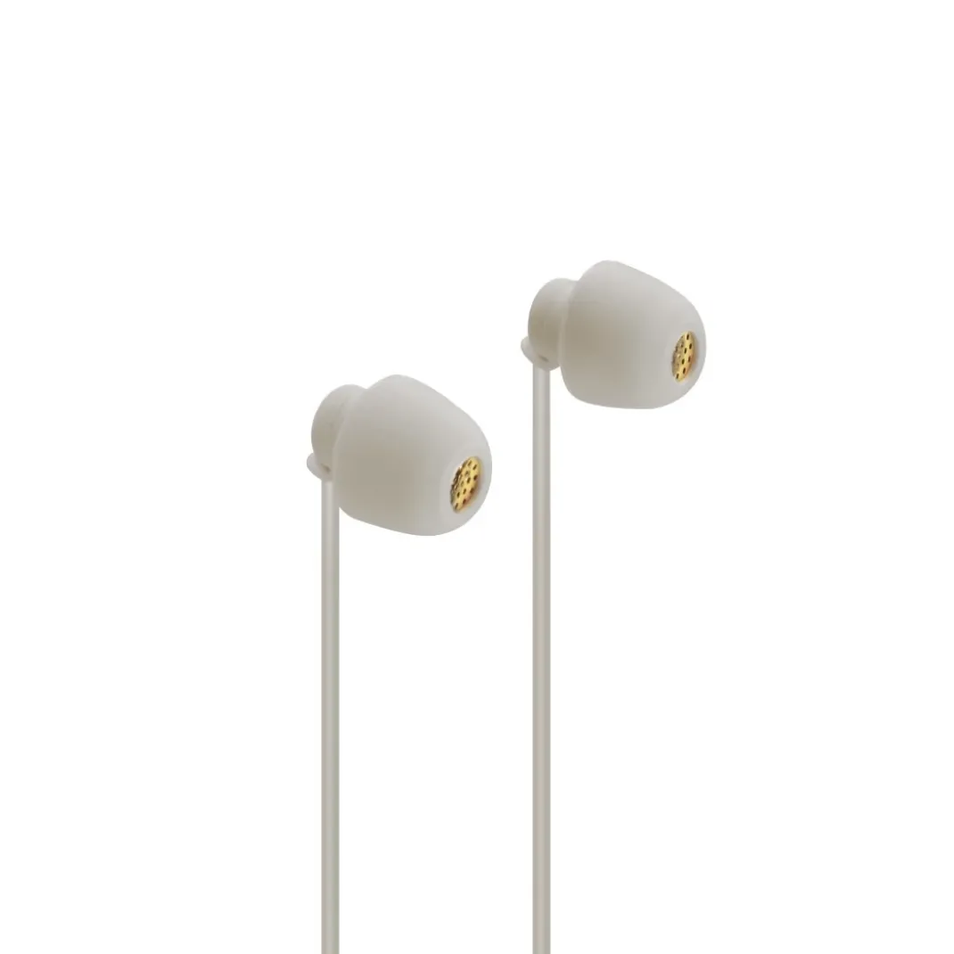 Kopfhörer "Relax", In-Ear Mikrofon, Kabelknickschutz, 3,5 mm, Sand