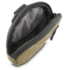 Kopfhörertasche für In-Ear und Zubehör, Karabiner, rund, Organizer, Beige